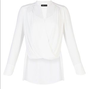 BCBGMAXAZRIA Jaklyn Drape Front Blouse